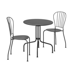 이케아 LACKO 렉셰 야외테이블+의자2, 2인식탁세트/야외용가구/주방용