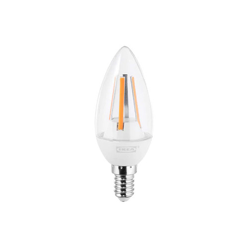 이케아 LEDARE 레다레 LED전구 E14 400루멘/웜디머/샹들리에/투명/조명