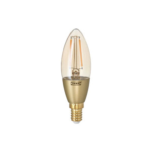 이케아 ROLLSBO 롤스보 LED전구 E14 200루멘/밝기조절/샹들리에/브라운투명유리/조명